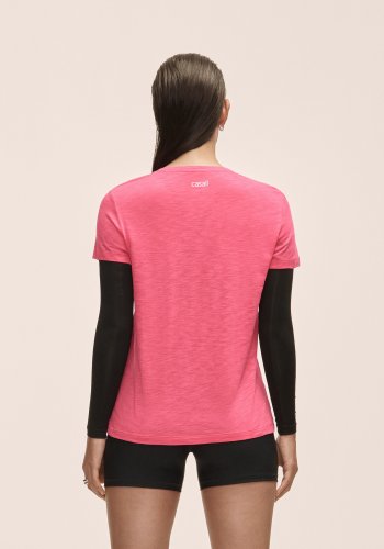 Casall Soft Texture Tee - Ruby Blush