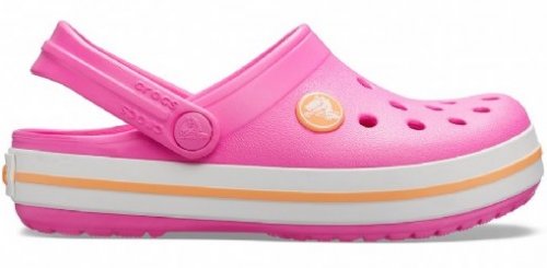 Crocs Kids Crocband Clog - Electric Pink/Cantaloupe