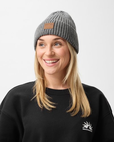 Colourwear Badge Beanie - Grey Melange