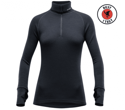 Devold Expedition Merino 235 Zip Neck Woman - Black
