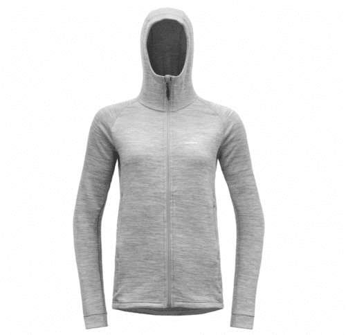 Devold Nibba Merino Jacket Hood Woman - Grey Melange