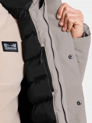 Didriksons Akilles Unisex Parka - Ash Brown