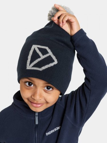 Didriksons Dropi Kids Beanie - Navy / Grey