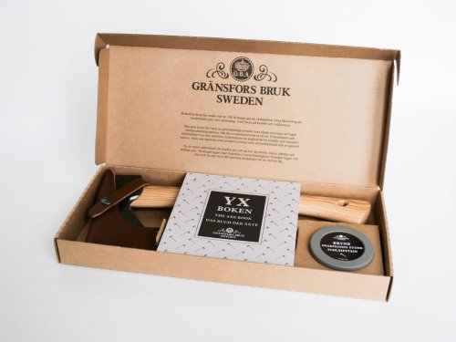 Gränsfors Vildmarksyxa och Bryne i presentkartong