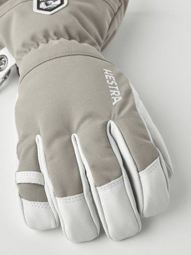 Hestra Army Leather Heli Ski 5-finger - Khaki