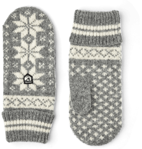 Hestra Isvik Mitten - Grey / Offwhite