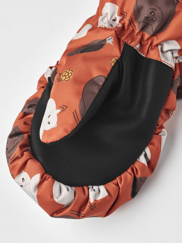 Hestra Kids Hygge Mitten - Brick Red Print