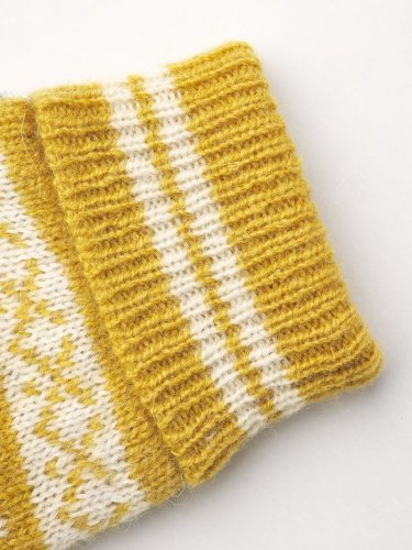 Hestra Nordic Junior Mitten - Mustard / Offwhite