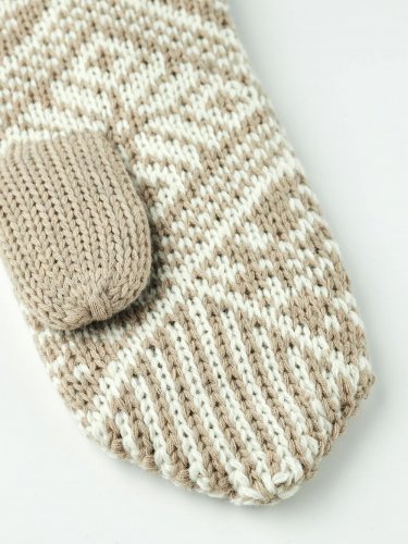 Hestra Nordic Wool Mitten - Beige / Offwhite