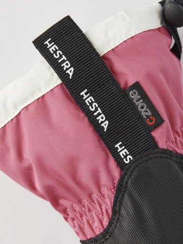 Hestra Gauntlet CZone Jr 5 Finger - Fuchsia/Ivory