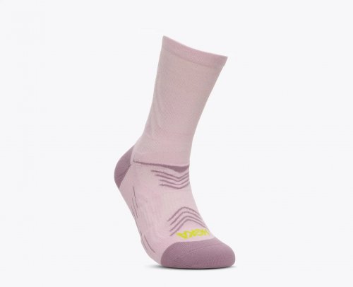 Hoka Bondi Quarter Run Sock - Lilac Cream