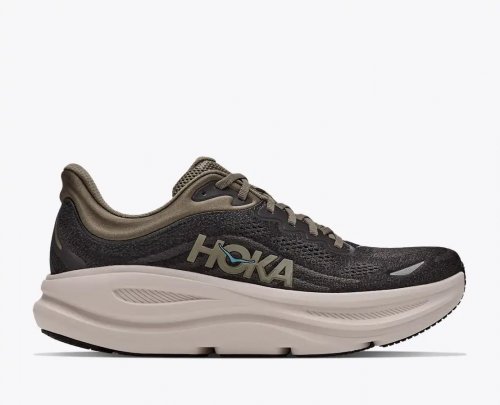 Hoka Men Bondi 9 - Black / River Rock Grey