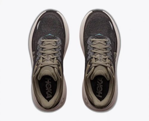 Hoka Men Bondi 9 - Black / River Rock Grey