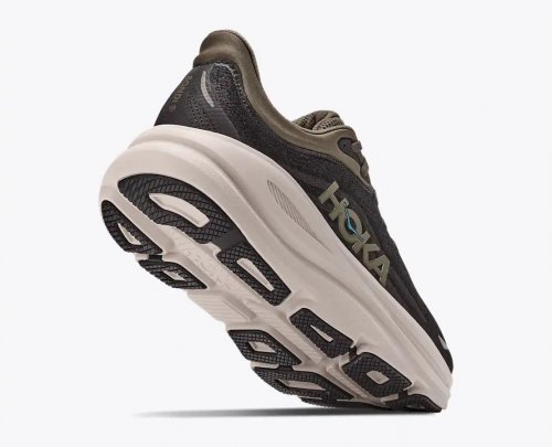 Hoka Men Bondi 9 - Black / River Rock Grey