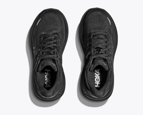 Hoka Women Bondi 9 Wide - Black / Black