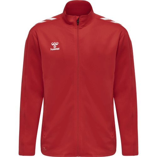 Hummel Unisex Core XK Poly Zip Sweatshirt - Red/White