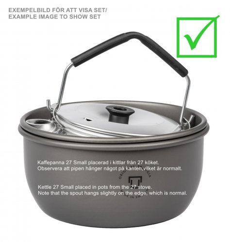 Trangia Kaffepanna 27 Small 0.6 L Rostfri Knopp