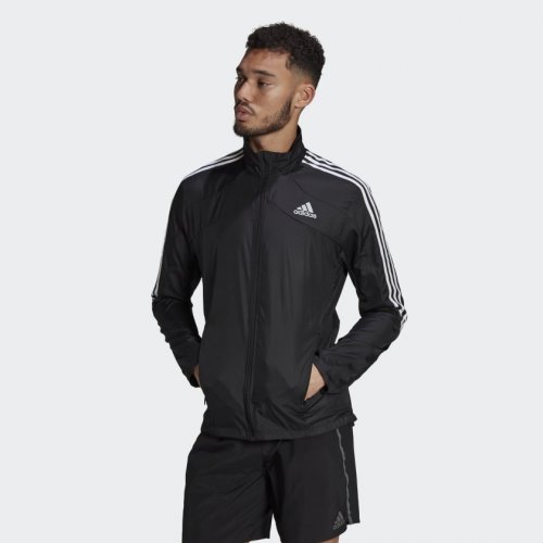 Adidas Marathon 3-Stripes Jacket - Black/White