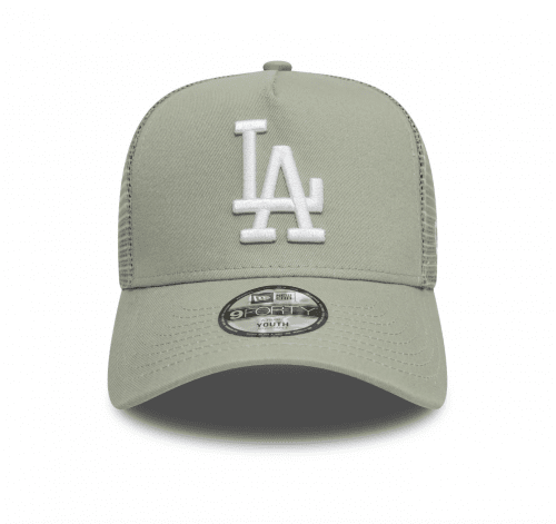 New Era Kids 9Forty LA Dodgers League Essential A-Frame Trucker Adjustable Cap - Pastel Green