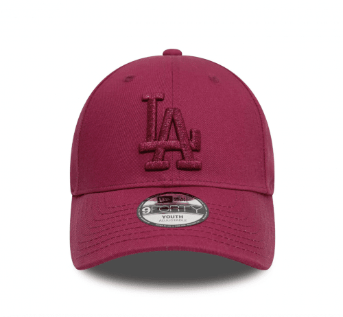 New Era Kids 9Forty LA Dodgers Metallic Adjustable Cap - Dark Red
