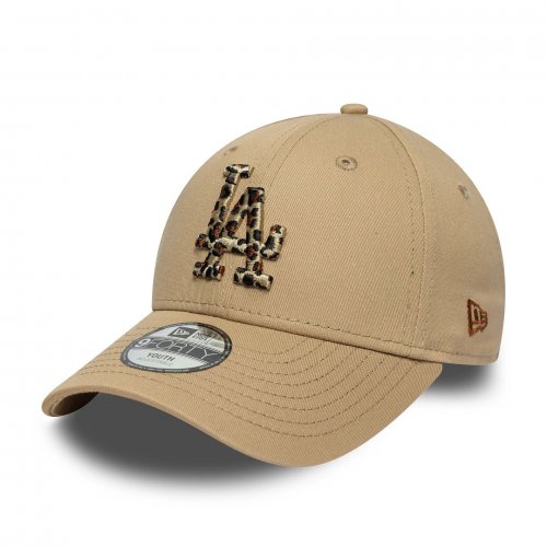 New Era Kids 9Forty LA Dodgers Youth MLB Animal Infill Cap - Light Beige