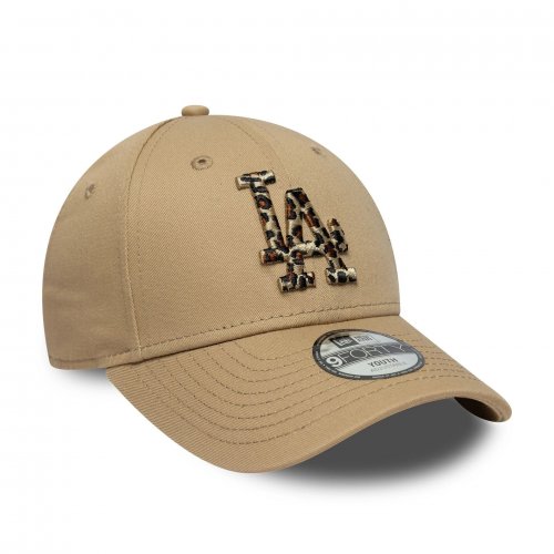 New Era Kids 9Forty LA Dodgers Youth MLB Animal Infill Cap - Light Beige