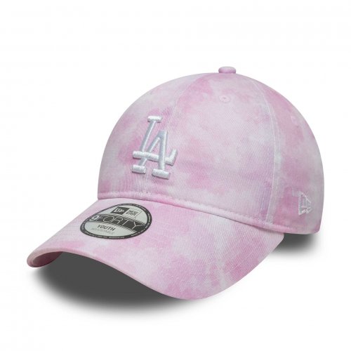 New Era Kids 9Forty LA Dodgers Youth MLB Tie Dye Cap - Pastel Pink