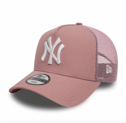 New Era Kids 9Forty New York Yankees A-Frame Trucker Cap - Dark Pink