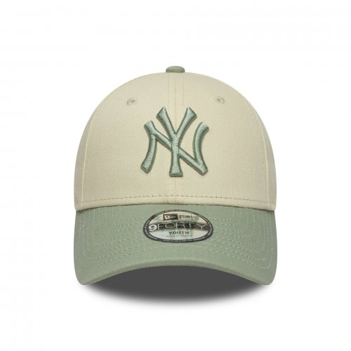 New Era Kids 9Forty New York Yankees Youth MLB Cap - Cream / Pastel Green