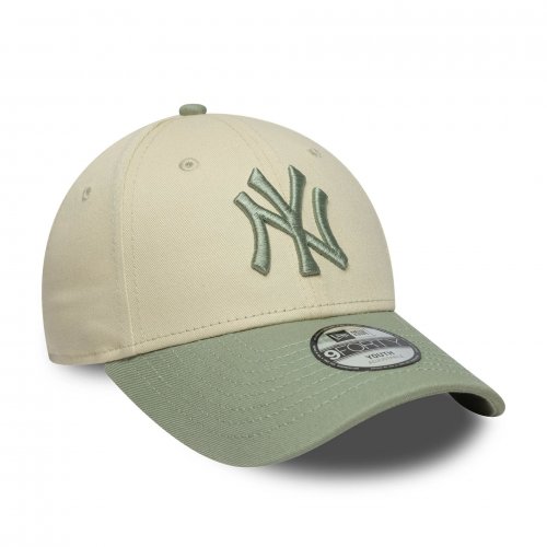 New Era Kids 9Forty New York Yankees Youth MLB Cap - Cream / Pastel Green