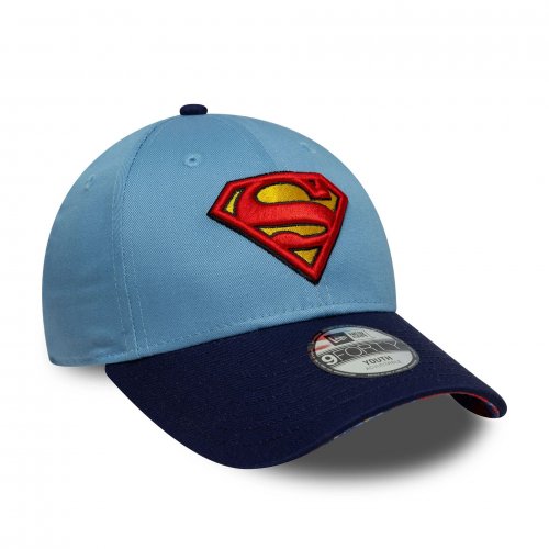 New Era Kids 9Forty Youth DC Superman Cap - Pastel Blue