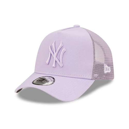 New Era A-Frame Tonal Mesh New York Yankees Trucker Cap - Lavender Purple