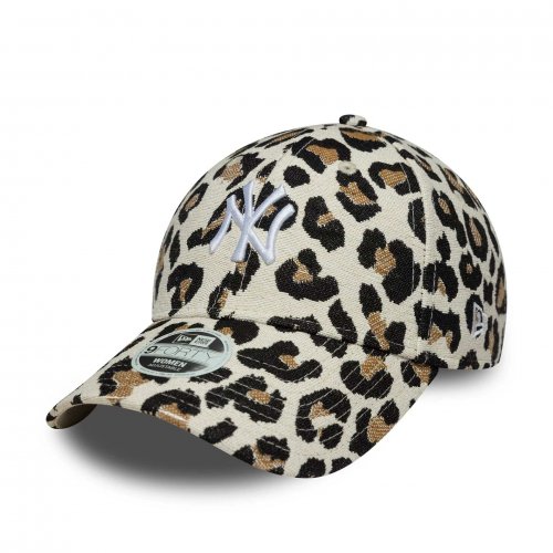 New Era Women's 9Forty New York Yankees MLB Leopard Midi Cap - Light Beige