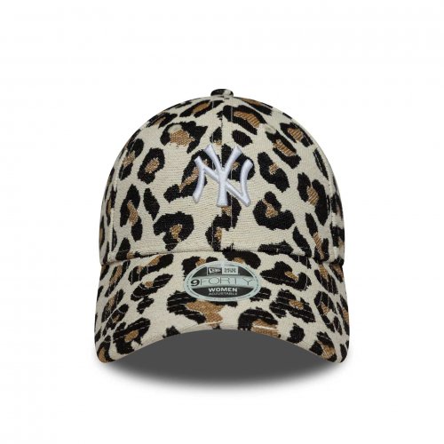 New Era Women's 9Forty New York Yankees MLB Leopard Midi Cap - Light Beige