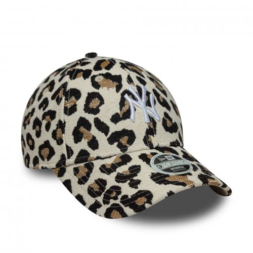 New Era Women's 9Forty New York Yankees MLB Leopard Midi Cap - Light Beige