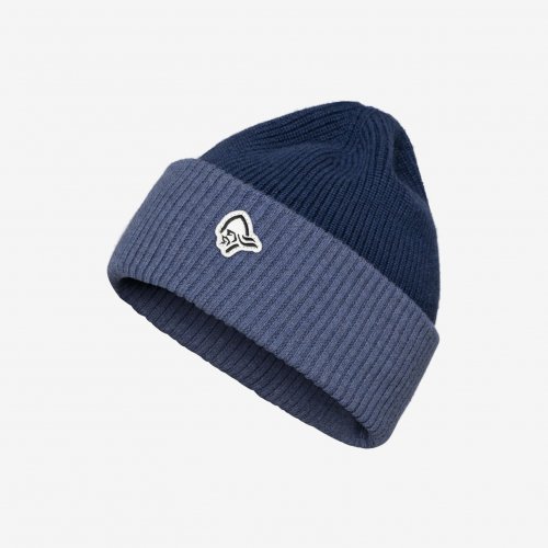 Norrшna /29 Heavy MerinoUll Contrast Beanie - Indigo Night Melange