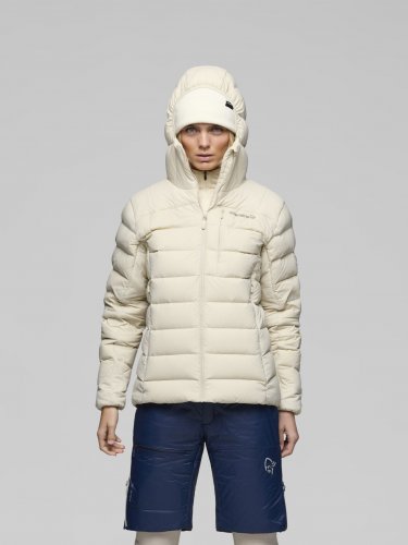 Norrøna Femund Down700 Zip Hood Women - Oatmeal