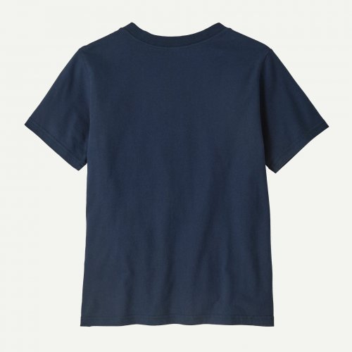 Patagonia Kids P-6 Logo T-Shirt - New Navy
