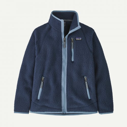 Patagonia Kids Retro Pile Jacket - New Navy / Light Plume Grey