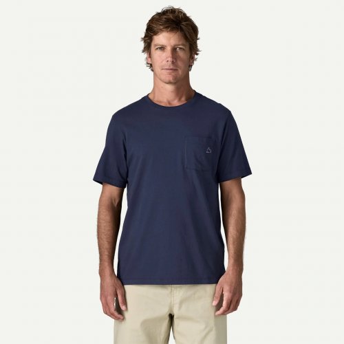 Patagonia Ms Fitz Roy Massif Pocket Tee - New Navy