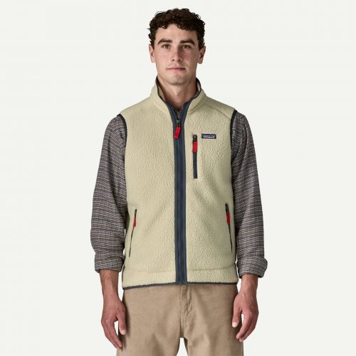 Patagonia Men's Retro Pile Vest - Pelican / Smolder Blue