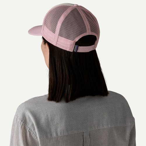 Patagonia P-6 Logo Trucker Hat - White / Quiet Violet