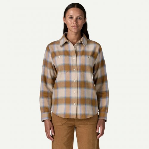 Patagonia Women's Fjord Flannel Shirt - Eclipse: Nest Brown