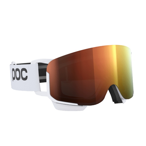 POC Nexal Mid Ski Goggles - Hydrogen White / Partly Sunny Orange