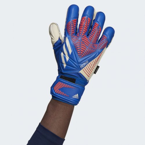 Predator Match Fingersave Gloves - Hi-Res Blue / Turbo / White