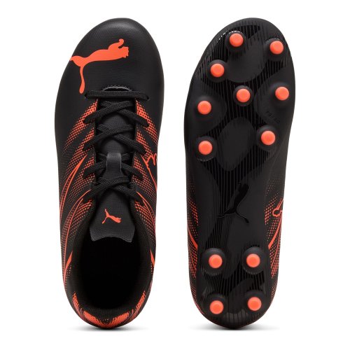 Puma Attacanto FG/AG Jr - Black / Glowing Red