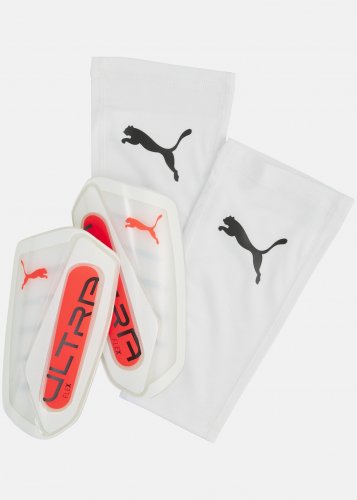 Puma Ultra Flex Sleeve Benskydd - White / Glowing Red