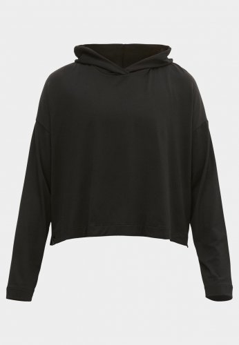 Röhnisch Soft Cropped Hoodie - Black