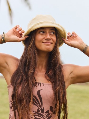 Roxy Victim Of Love Bucket Hat - Pebble