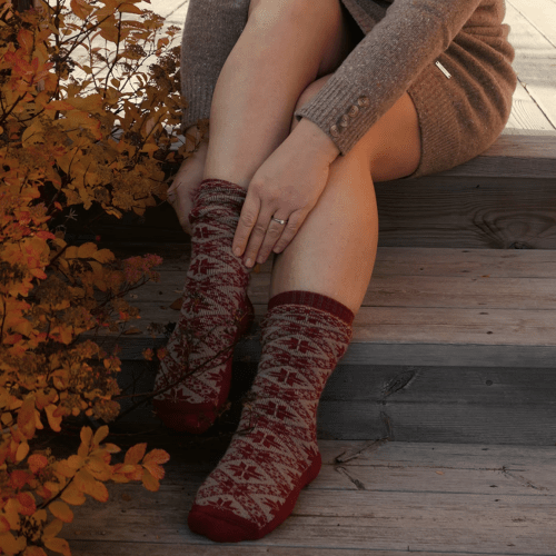 Sätila Grace Sock - Dark Red